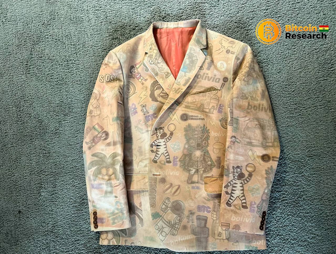 Saco de traje bitcoin reseach 